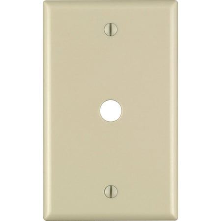 Leviton Leviton Ivory 1 gang Thermoset Plastic Cable/Telco Wall Plate 1 pk 86013-000